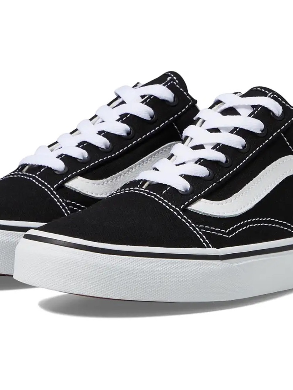 Vans Old Skool Youth Classic Kids Black and White Skate Sneakers